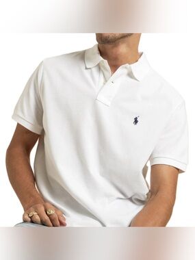NWT Vintage Polo by Ralph Lauren White Polo Shirt Style# 4300710 Size XL